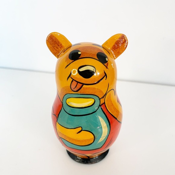 Disney Winnie the Pooh Nesting Dolls Signed Artist Eeyore Piglet TIgger - Picture 3 of 9